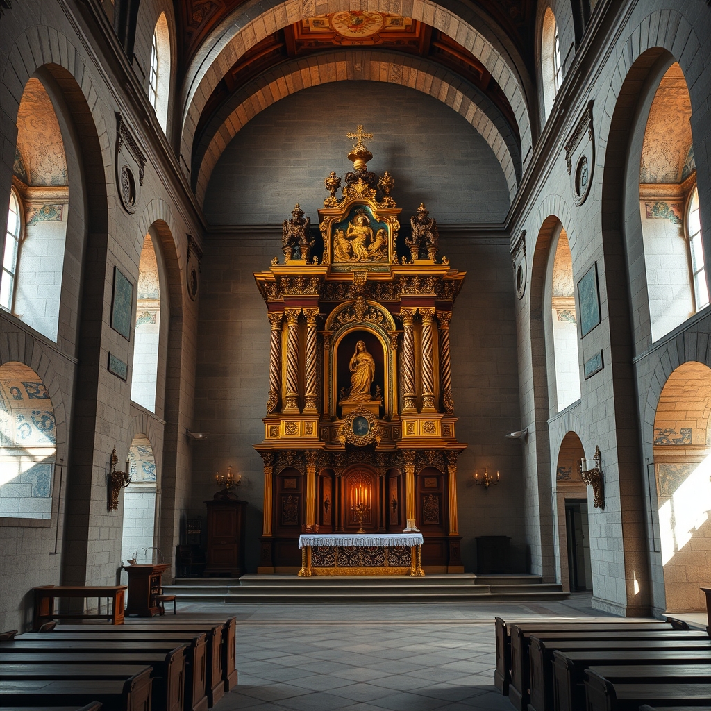 Retablos y claustro barrocos del Santuario de As Ermitas