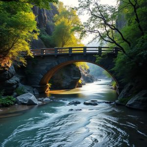 Río Bibei con niños