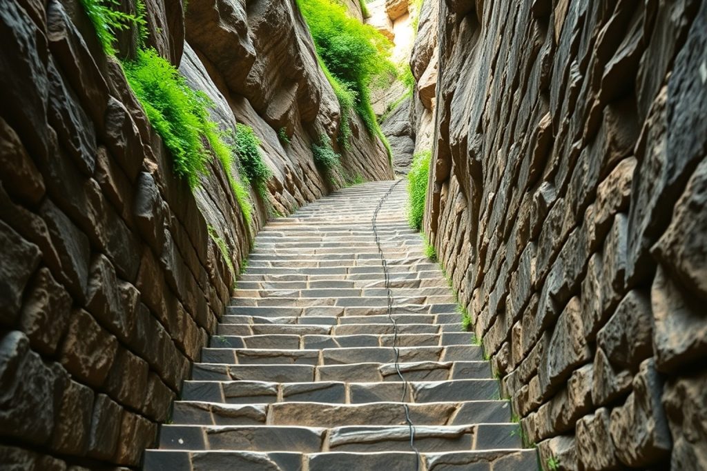 escalera de piedra de As Ermitas